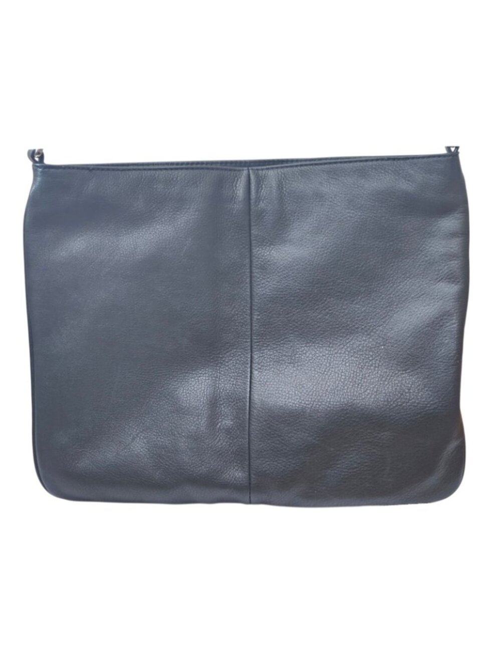 Margot Women's Large Black Leather Crossbody 3 Zipper  Purse Black 13 x 12 - Picture 4 of 12